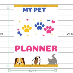 Pet Planner Printable for Pet Care, Editable Pet Organizer. - Etsy
