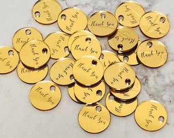 Personalisierte Acryl Anhänger - Kreis Spiegel Anhänger für Hochzeit, Geschenke, Branding, Taschen & DIY-Projekte