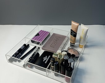 Schubladen Organizer - 6-teilige transparente Schublade für Waschtisch, Bad & Büro |  Make-up-Aufbewahrungs-Organizer