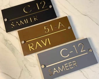 Benutzerdefiniertes Adressschild | Moderne Hausnummer | Hauszeichen | Namensschild