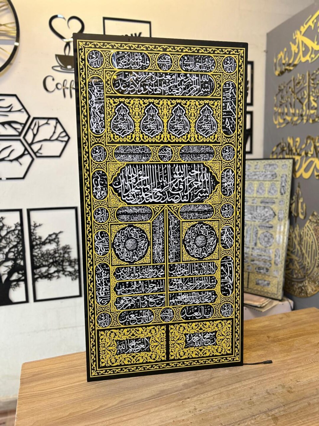 Kabaa Label Kiswah Kaaba Door | Islamic Kabaa Wall Art | Muslim Home Decor - Etsy