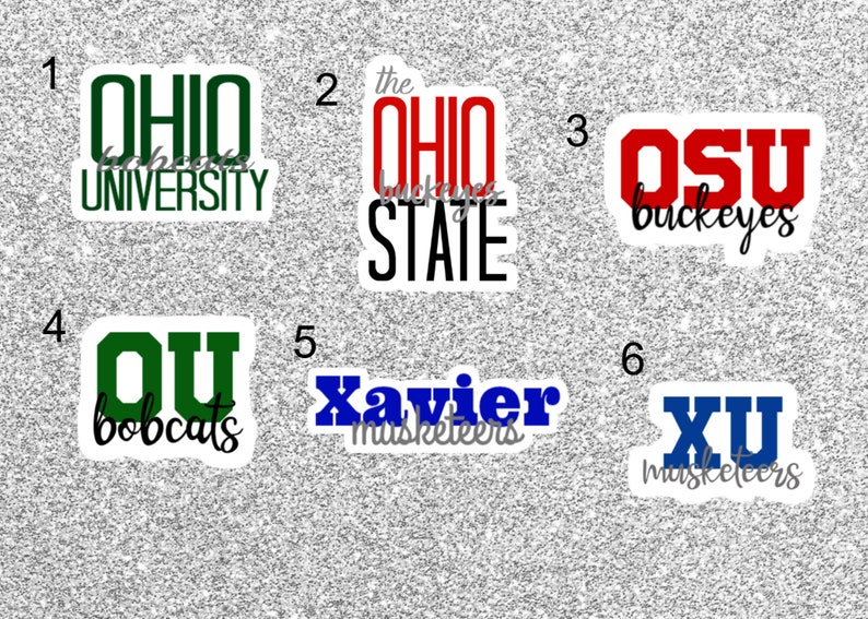 Ohio Colleges Stickers Etsy