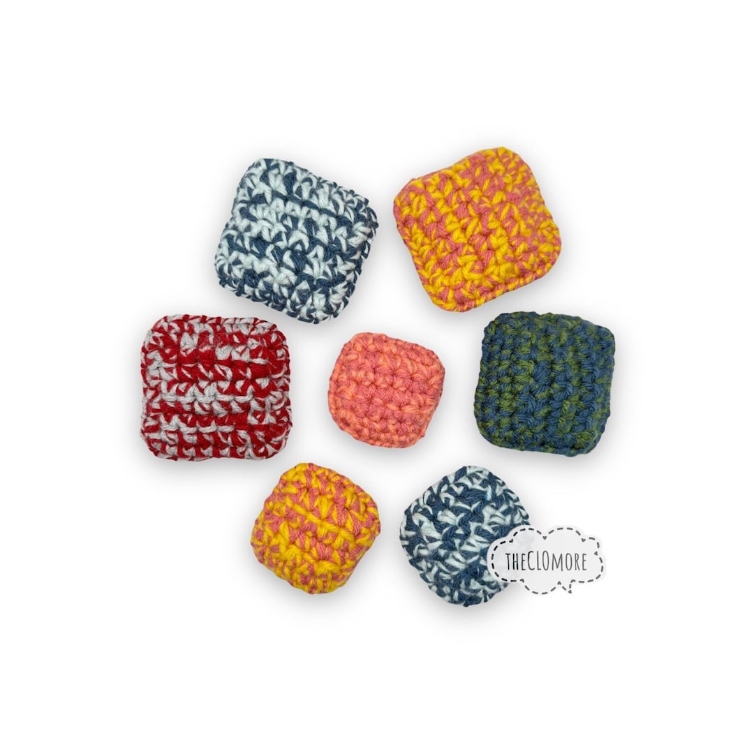 Dog Toys for Mini and Small Dogs, Crochet Pet Toy, Squeaky Square Toys