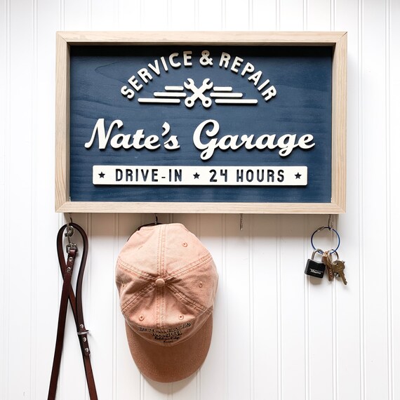 Personalized Garage Decor Man Cave Wood Sign Personalized Etsy