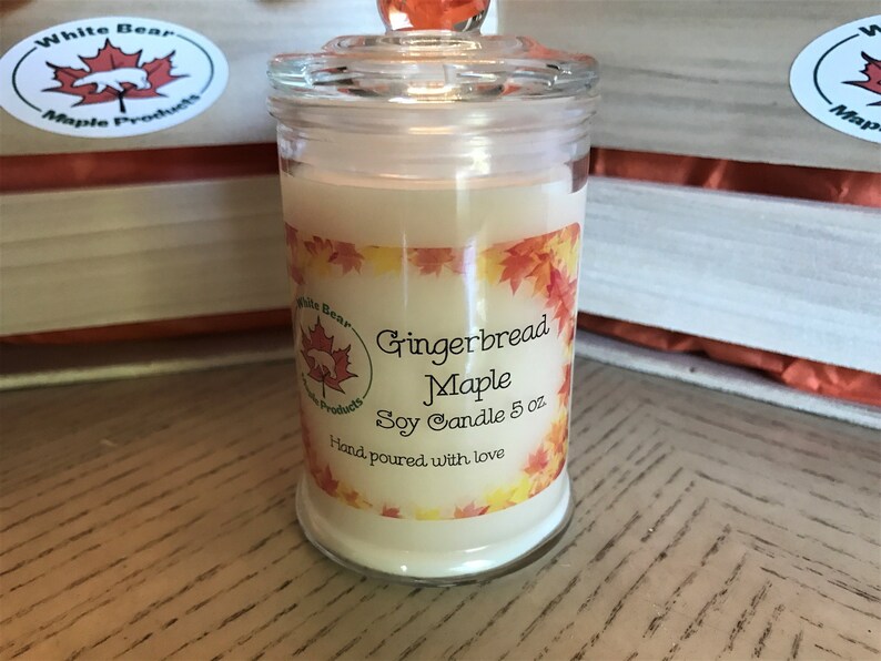 Maple Scented Hand Poured Soy Candle Etsy