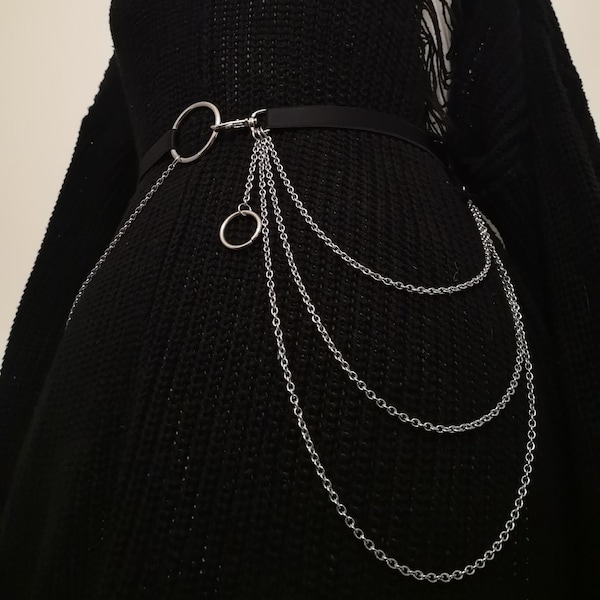 Drape Chain Link Belt (Adjustable) Silver Plated