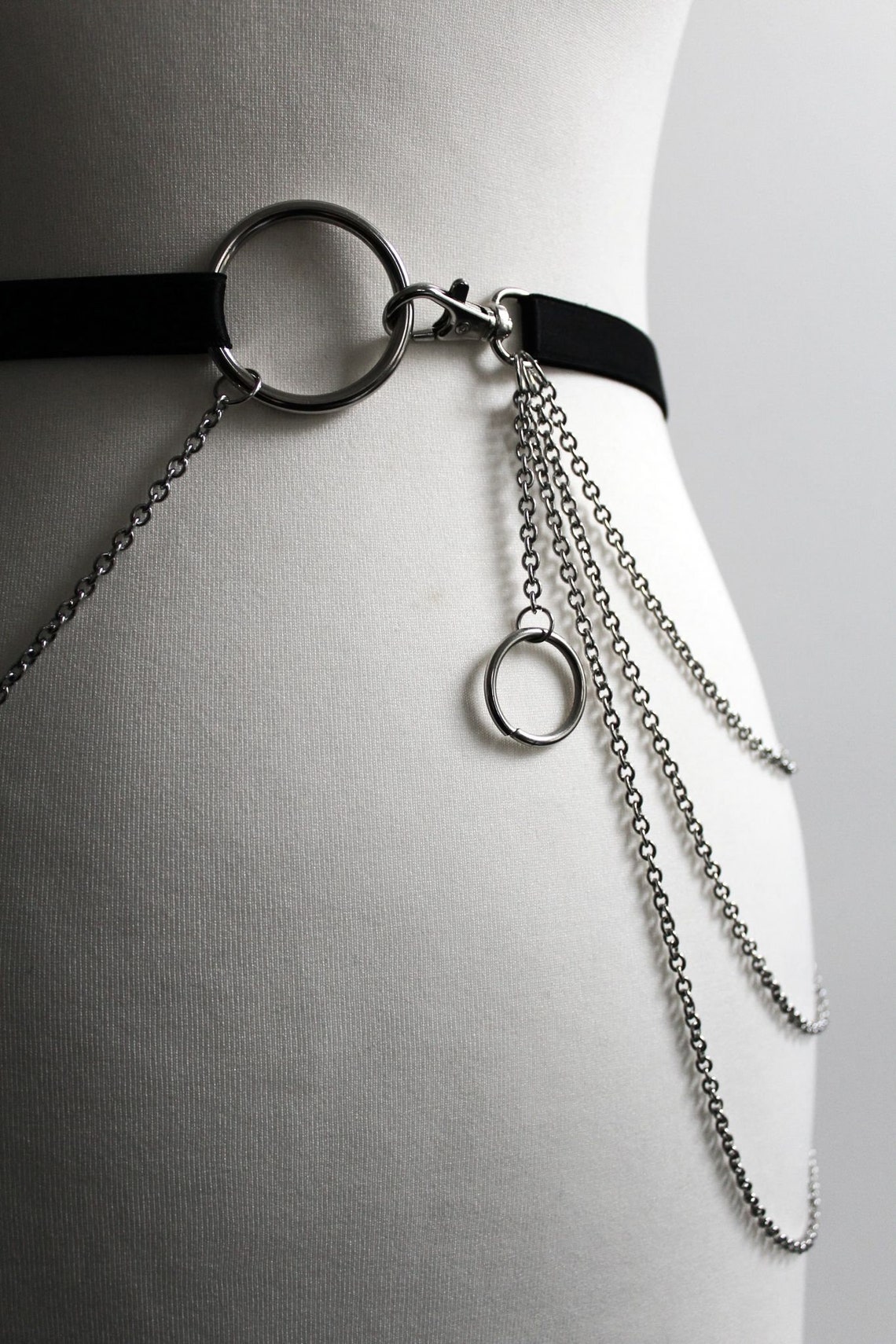 Drape Chain Link Belt adjustable Silver Plated Etsy Ireland