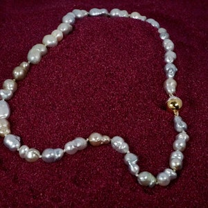 Barockes Zuchtperlencollier mit Magnetverschluss | Elegantes Luxus Schmuck Geschenk Boxed für sie