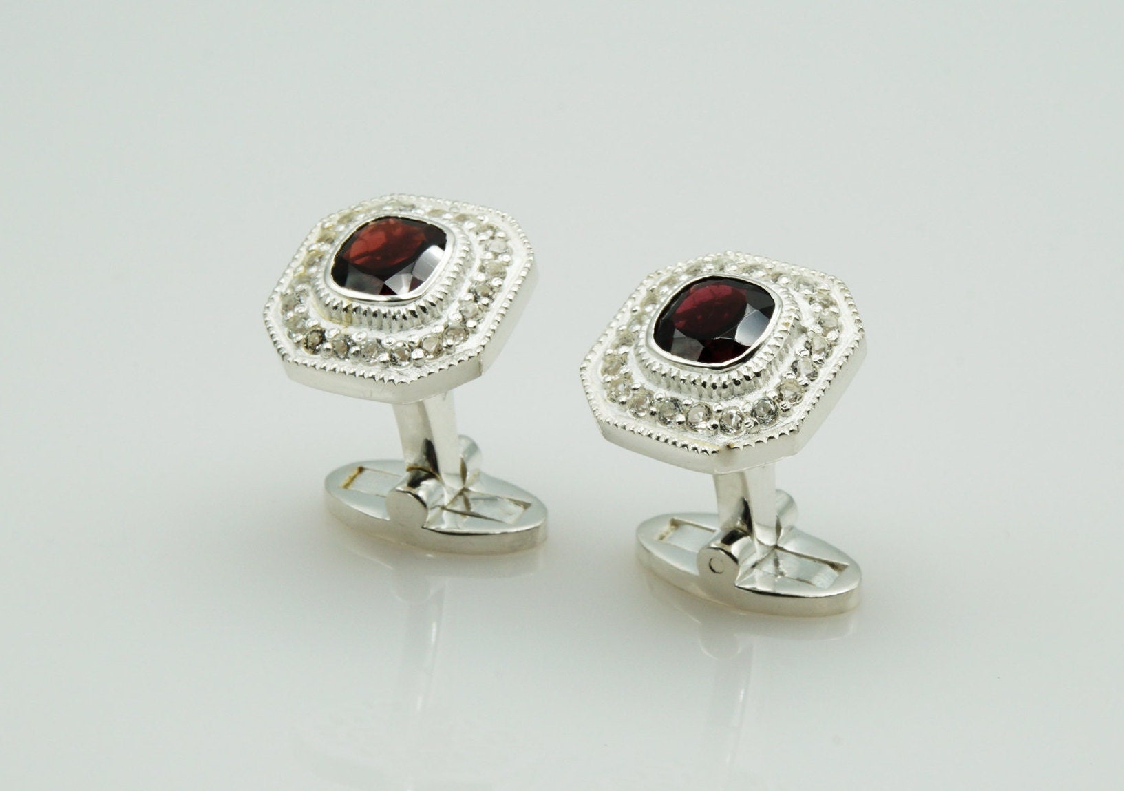 Gemelli Con Initiali In Argento 925 - Personalizzabili, Ovale 2x1,1cm | Made In Italy, Confezione Regalo - Foto 6