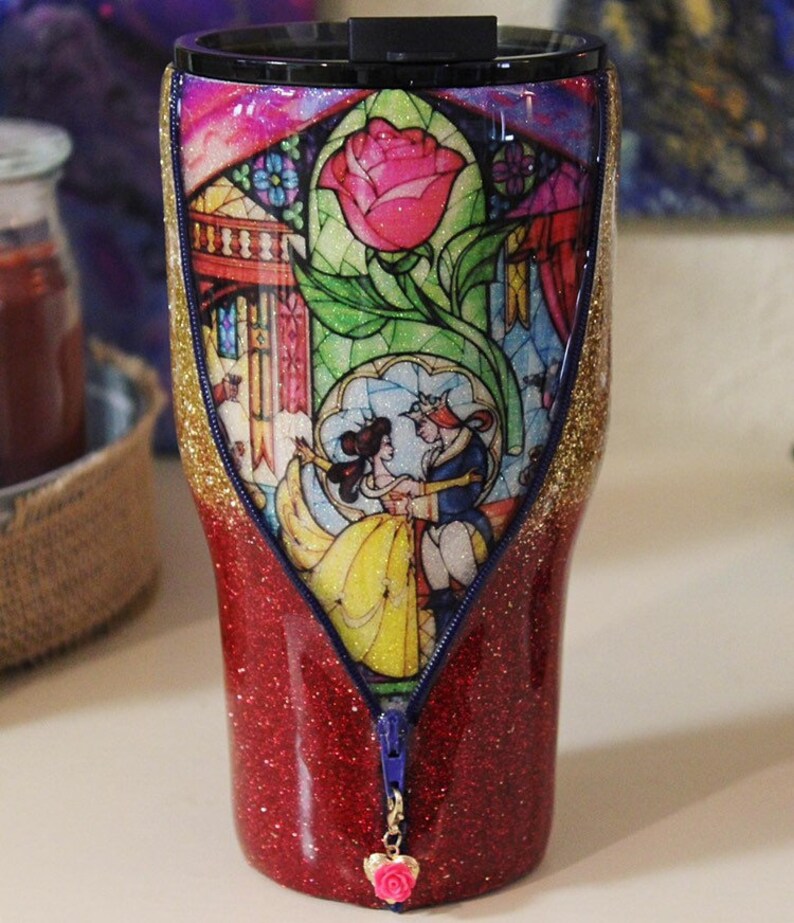 Beauty and the Beast Tumbler/Cup Etsy