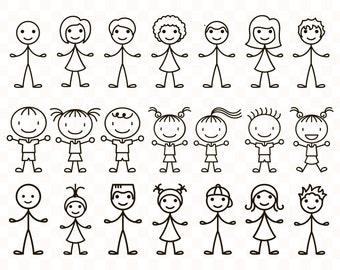 Stick People Svg Etsy