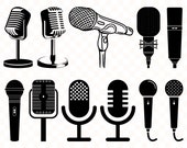 Microphone svg Microphone svg bundle Microphone png Microphone clipart Microphone cut files Microphone Silhouette Microphone Cricut svg file