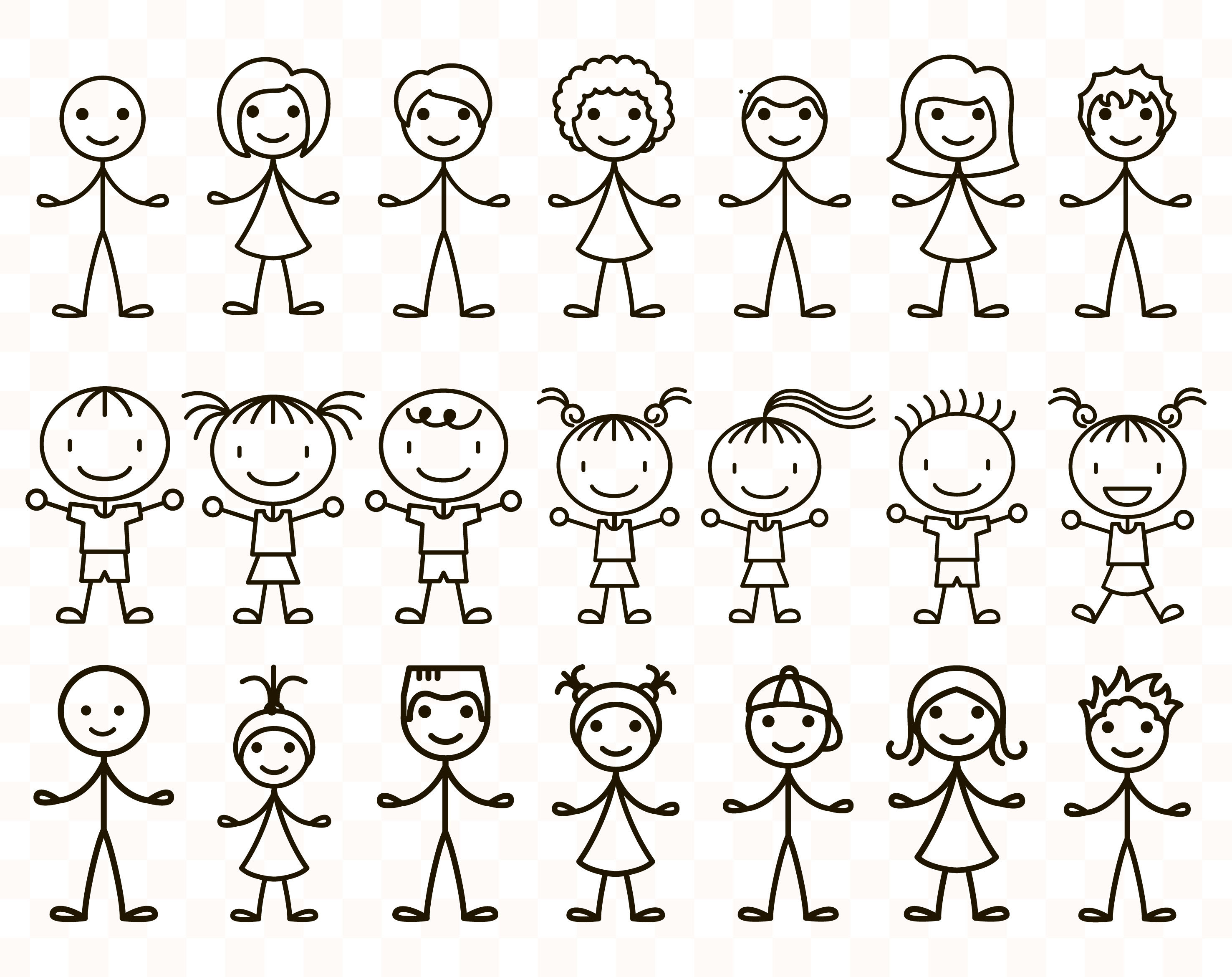 Download Stick family svg Stick kids svg Family svg Stick figure family | Etsy