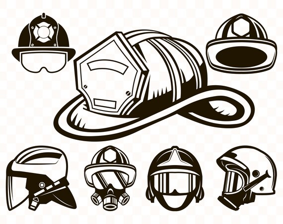 Firefighter Hat Svg Fireman Helmet Svg Files Firefighter Hat Etsy