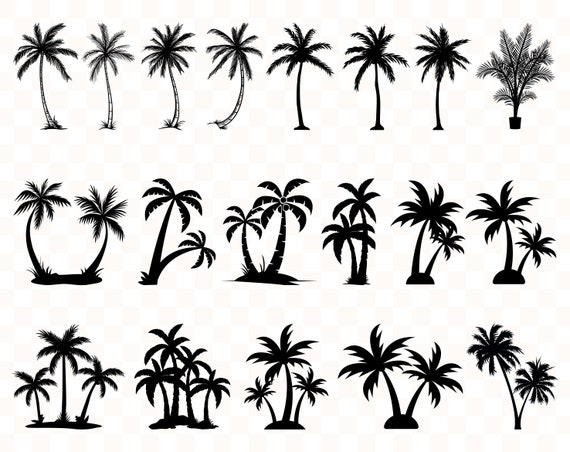 Palm tree svg Palm tree bundle svg Palm tree set Palm tree | Etsy