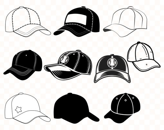 Download Baseball Cap Svg Bundle Baseball Cap Svg Clipart Cut Files For Silhouette Files For Cricut Vector Snapback Hat Svg Dxf Png Design