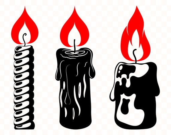 Candle Svg Candle Svg File Candles Svg Candle Clipart Candle Etsy