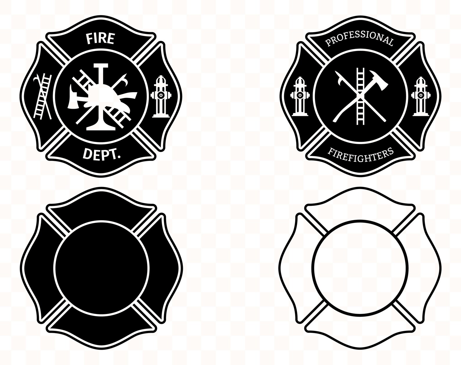 Firefighter logo svg Fire department svg Firefighter decal png zdjęcie 1.
