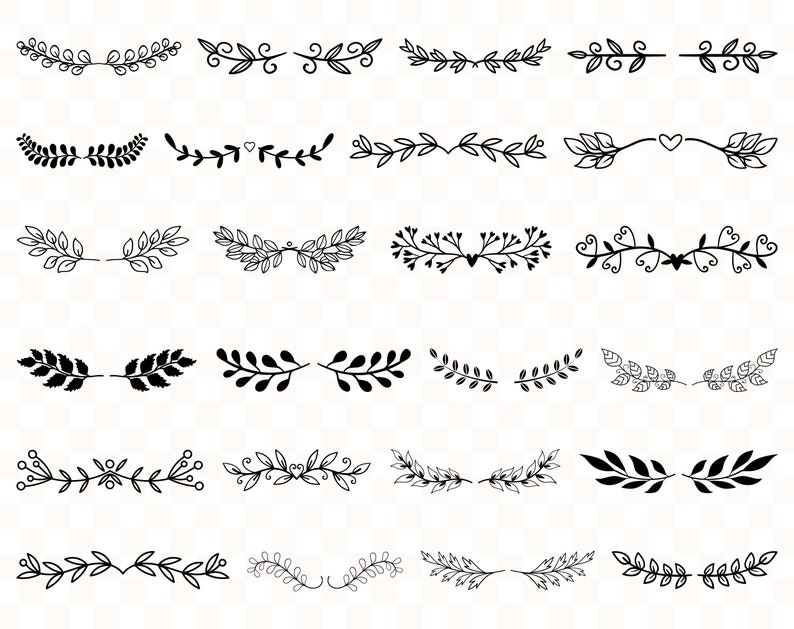 Download Leaf dividers svg Leaves divider bundle Decorative ...