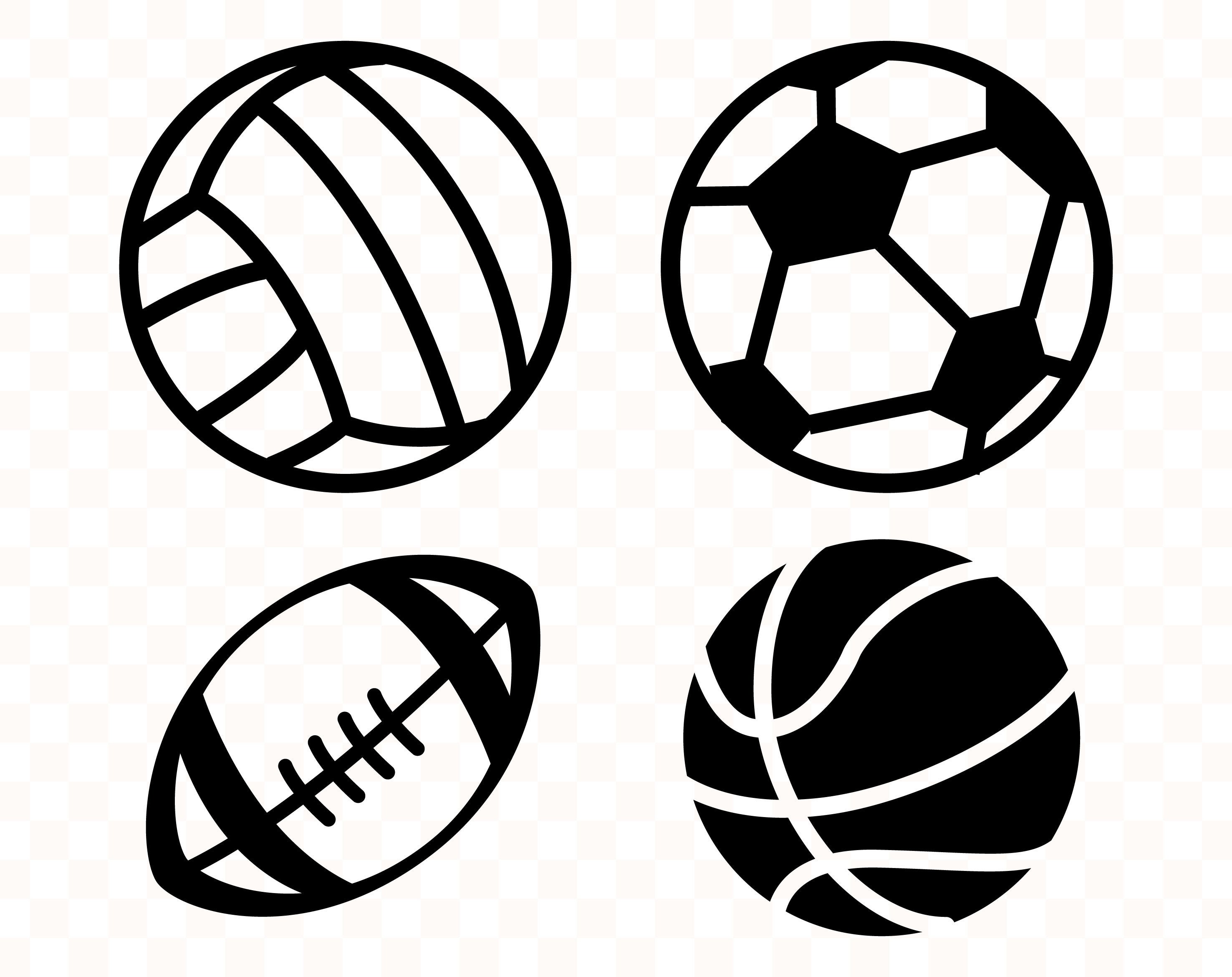 Sports ball svg Sports ball bundle Sports ball svg file Sports Etsy
