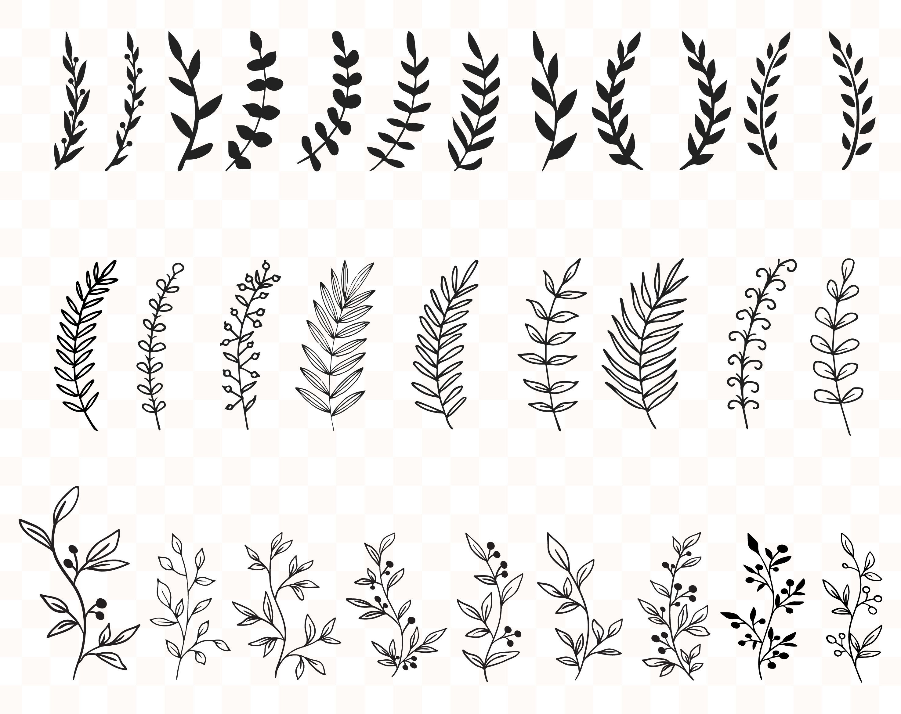 Leaf Svg File Leaves Svg File Branches Svg File Leaves Clipart Etsy
