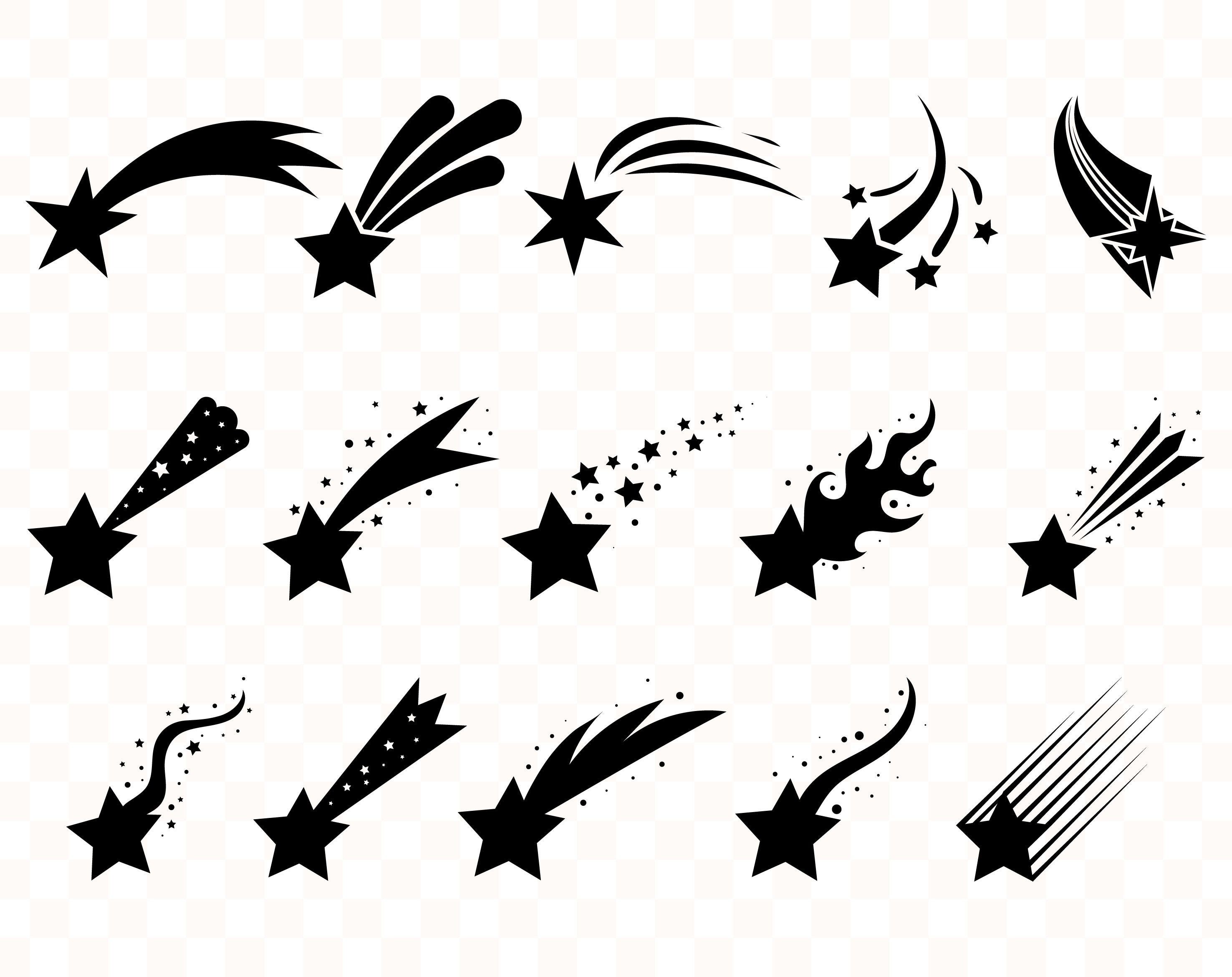 Download Shooting Star Svg Shooting Star Bundle Shooting Star Clipart Etsy