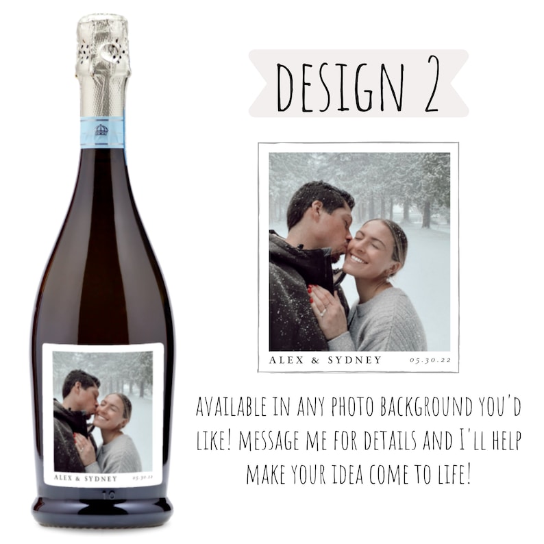 Custom Photo Wine & Champagne Labels Wedding or Anniversary Gift image 3