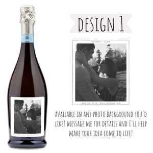 Custom Photo Wine & Champagne Labels Wedding or Anniversary Gift image 2