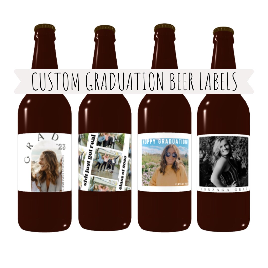 Custom Photo Beer Labels (graduation Gift) - Etsy