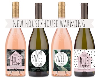 Custom Wine & Champagne Labels (New Home/House Warming)