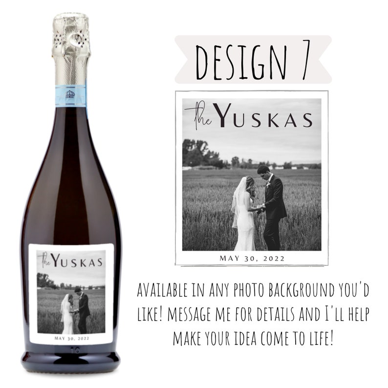Custom Photo Wine & Champagne Labels Wedding or Anniversary Gift image 8