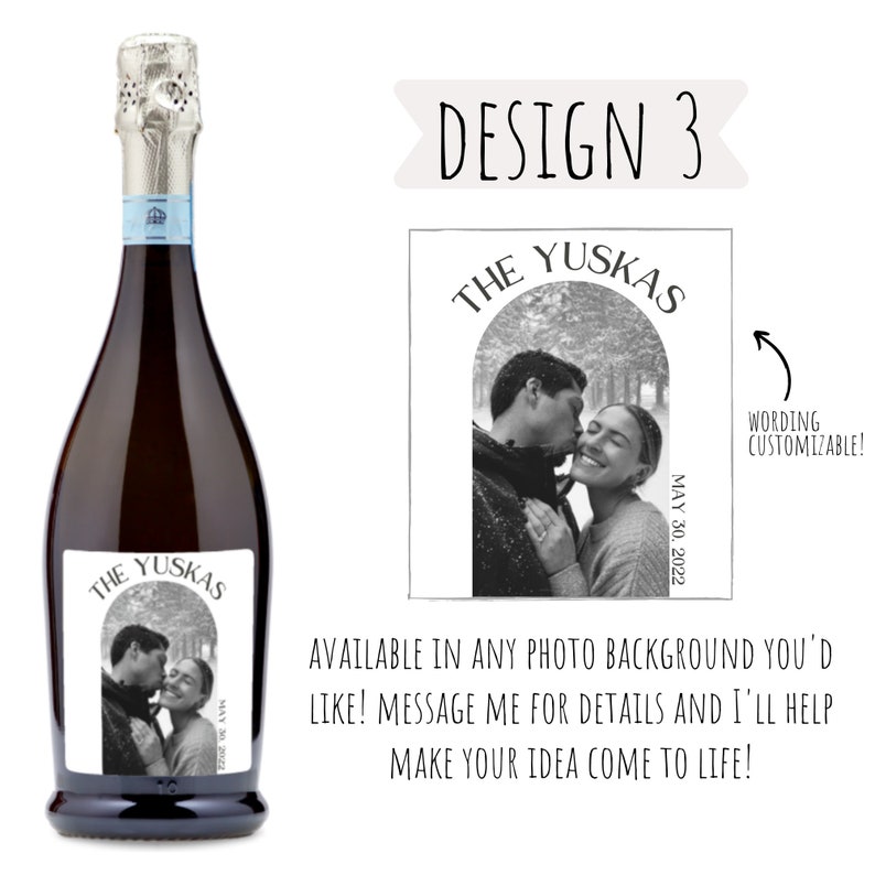 Custom Photo Wine & Champagne Labels Wedding or Anniversary Gift image 4