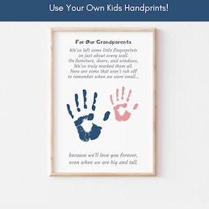 Poema para nuestros abuelos, regalo para abuela y abuelo de niños - Te amaremos por siempre poema - Regalo de bricolaje para el día de los abuelos para niños