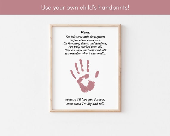 Nana Handprint Art Handprint Poem Gift From Kids Handprint ...