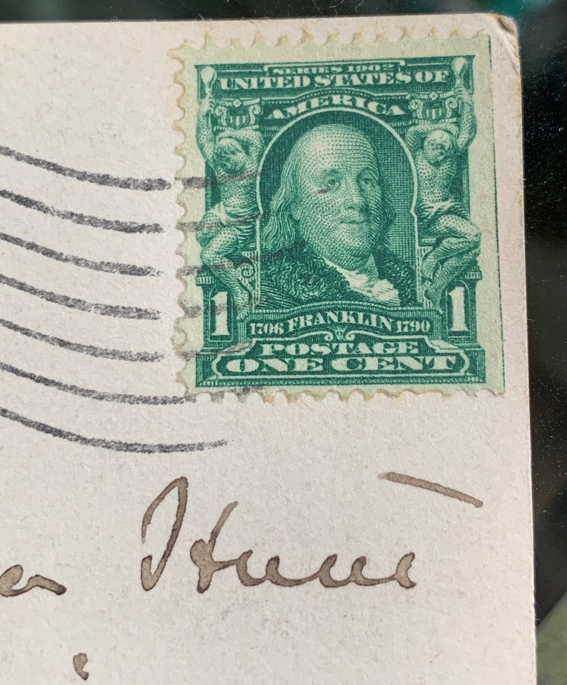 Series 1902 BENJAMIN FRANKLIN - 1 Cent Green Stamp Series 1902 BENJAMIN FRANKLIN - 1 Cent Green Stamp