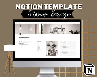 NOTION Interior Design Planner Template | Notion Planner Templates | Notion Template | Digital Planner Active