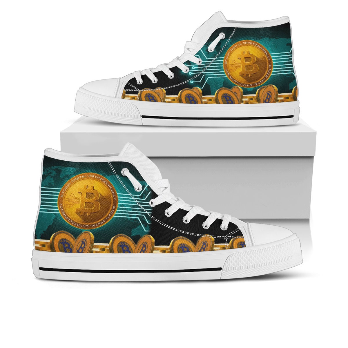 Chaussures Bitcoin, baskets montantes Bitcoin, montantes de style Crypto  Fan Converse, chaussure personnalisée, chaussure pour enfant maman papa -  Etsy France