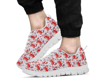 Crab Shoes, Crab Sneaker, Animal Lover tennis shoe, custom shoe, mom dad child shoe