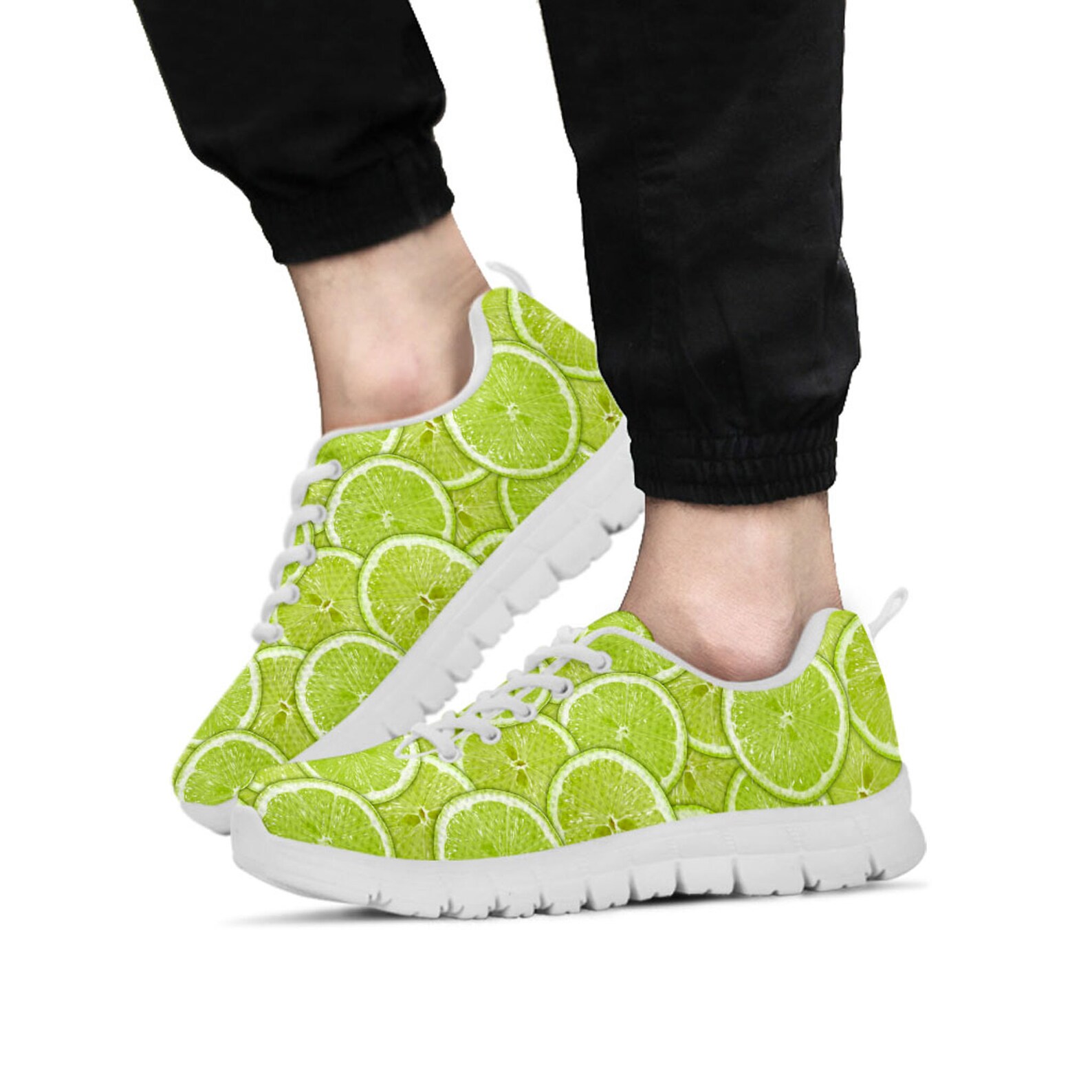 Lime Shoes Limes Sneaker Fruit Citrus Lover Tennis Shoe Etsy UK