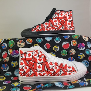 Kanada Schuhe, Kanada High Top Sneaker, Kanada Fan Conversation style, Hightop nach Maß, Mama Papa Kind Schuh