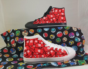 Hong Kong Shoes, Hong Kong High Top Sneaker, Hong Kong Fan Converse style hightop, custom shoe, mom dad child shoe