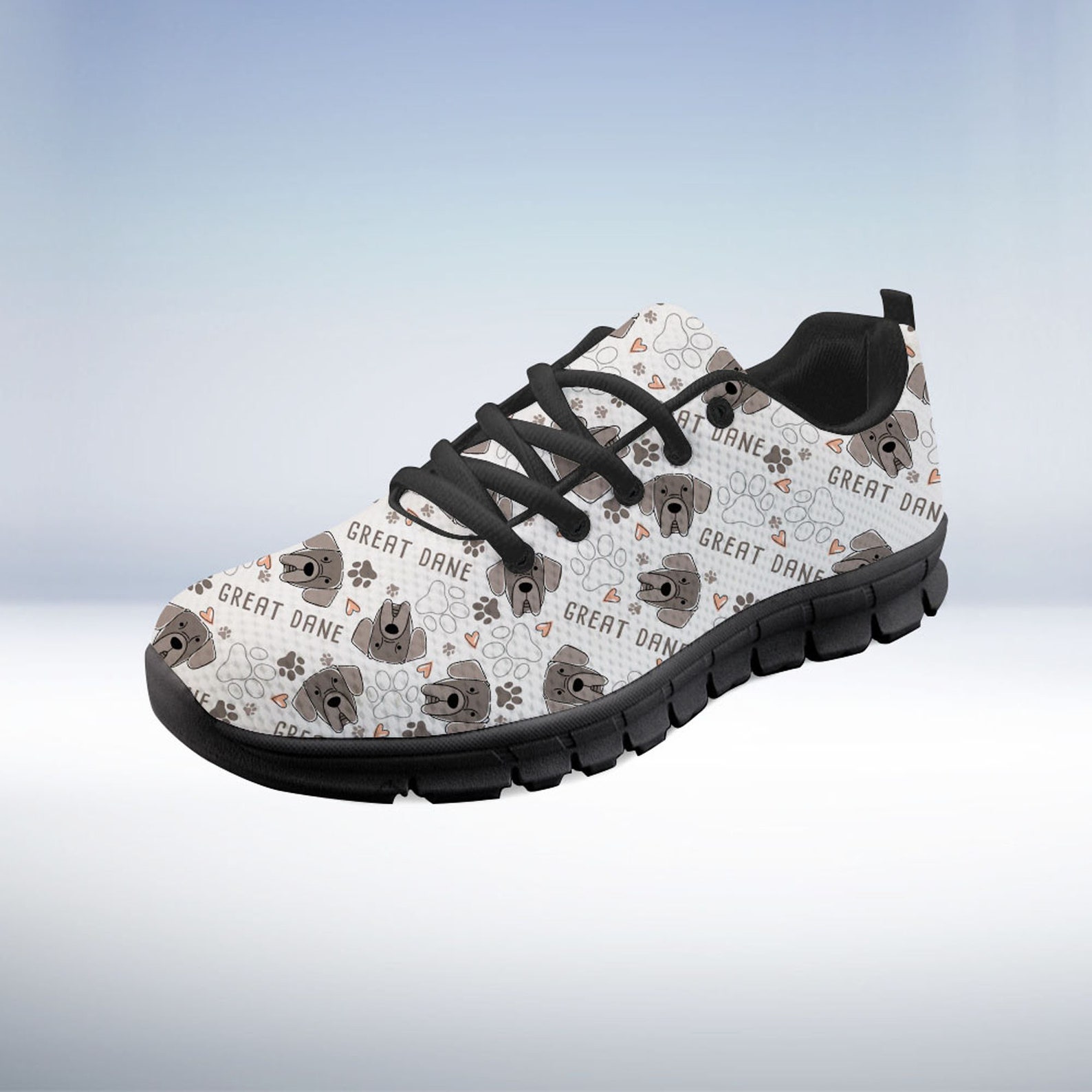 Great Dane Shoes Great Dane Sneaker Dog Lover Tennis Shoe Etsy