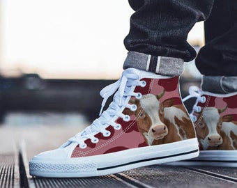 custom cow print converse
