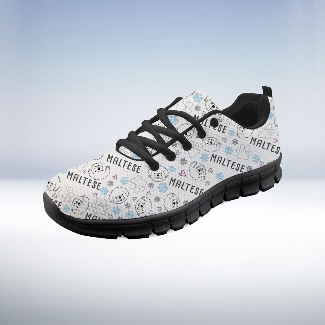Maltese Shoes Maltese Sneaker Dog Lover Tennis Shoe Custom Etsy