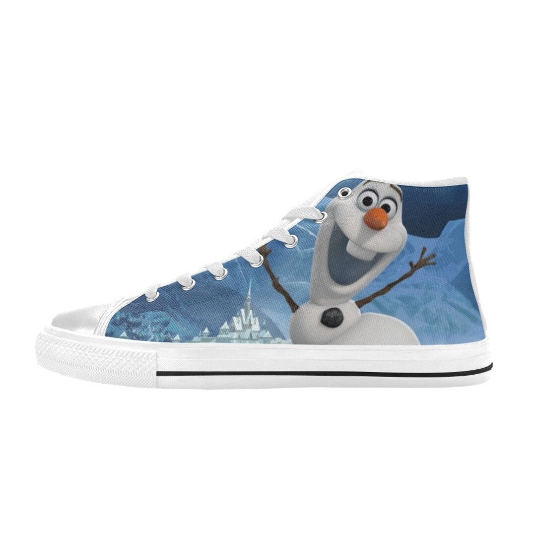 Frozen Olaf Shoes Frozen Olaf High Top Sneaker Fan Converse Style Hightop Custom Shoe Mom Dad Child Shoe Etsy Singapore