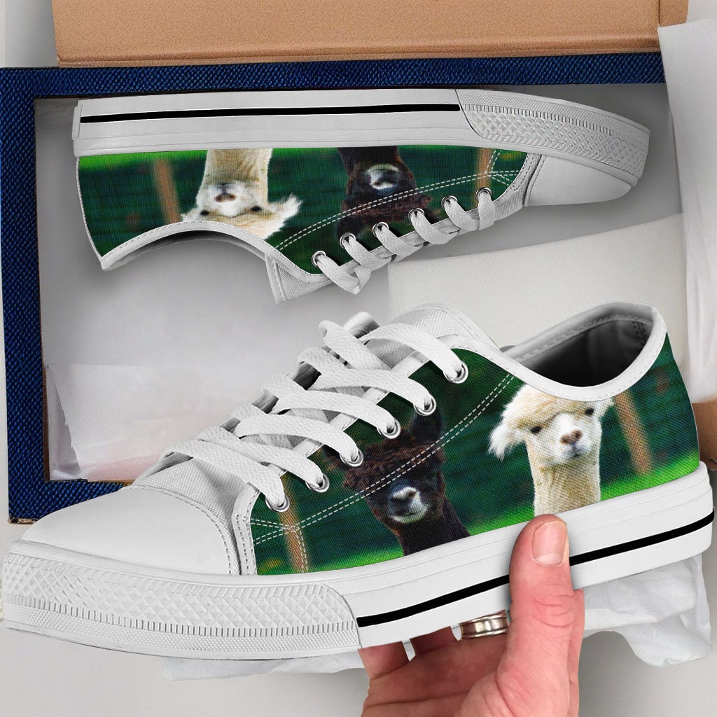 Alpaca Themed Casual Shoes Unique Alpaca Print Sneakers For Everyday Wear Stylish Alpaca Design Shoes For Animal Lovers Fun Footwear Gift