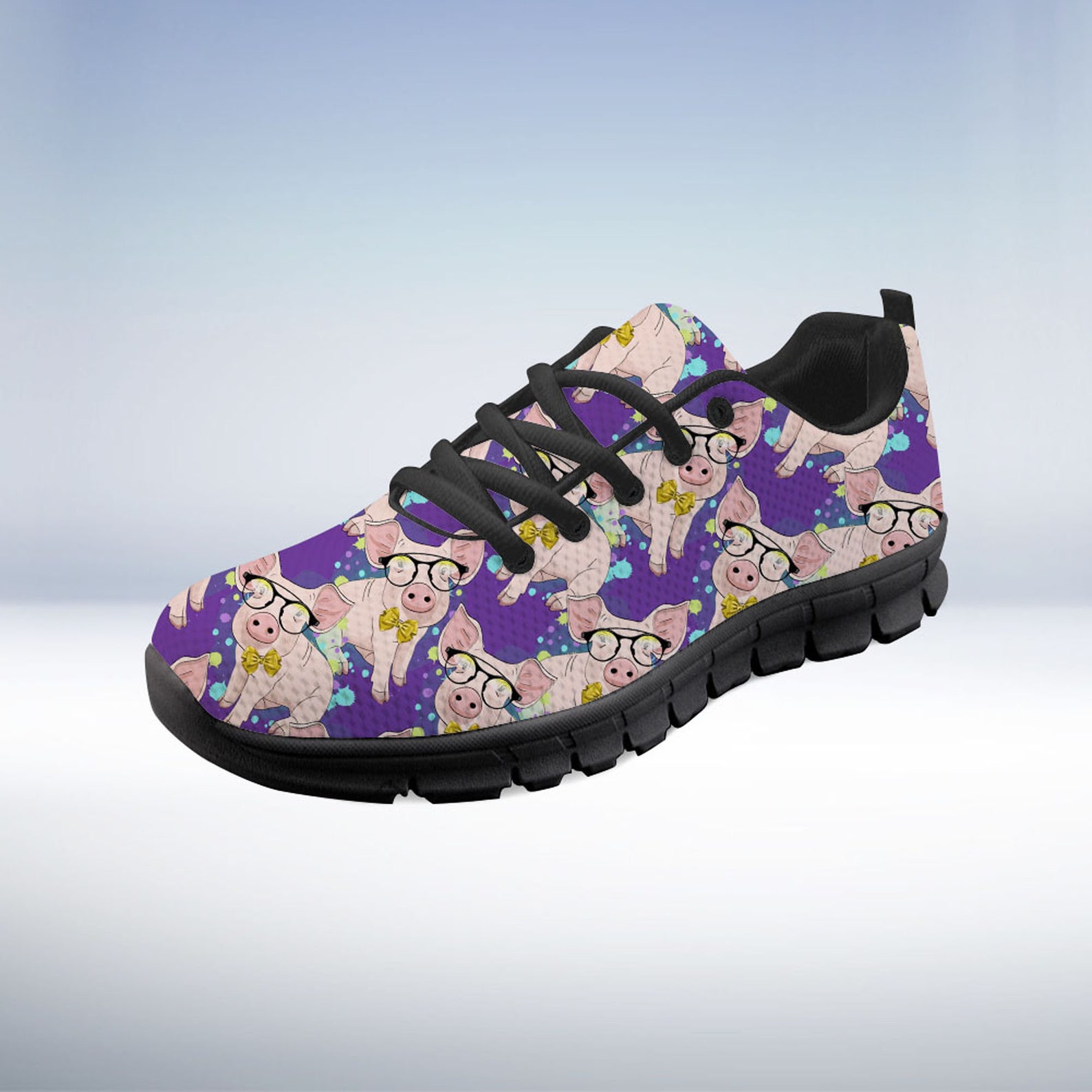 Hipster Pig Shoes Pig Sneaker Animal Lover tennis shoe Etsy