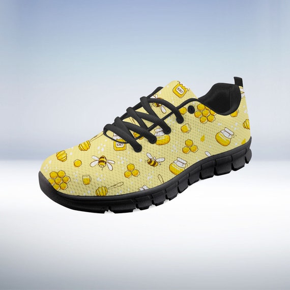 Bees Shoes, Bees Sneaker, Honey Lover Tennis Shoe, Custom