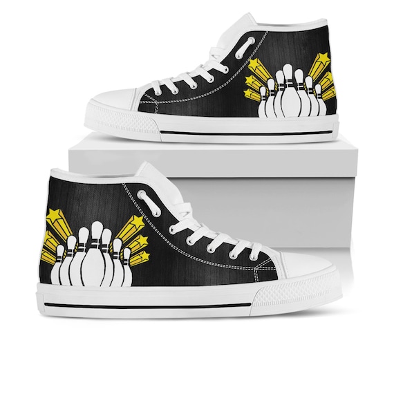 Zapatos de bolos Bowling High Top Sneaker Bowling Fan Estilo - Etsy