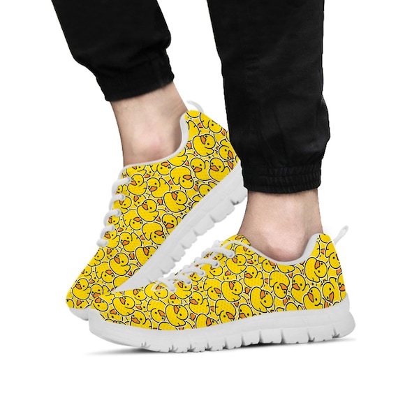 Rubber Duck Schoenen, Rubber Duck Sneaker, Rubber Duckie Lover tennisschoen, aangepaste schoen, moeder vader kind schoen